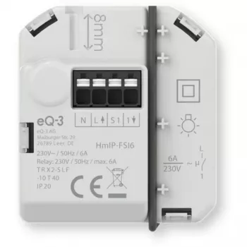 Homematic IP süllyesztett kapcsolóaktor nyomógomb-bemenettel (6 A)