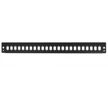LogiLink FB2401B 19 inch 1U 24 portos optikai patchpanel előlap, fekete RAL 9005