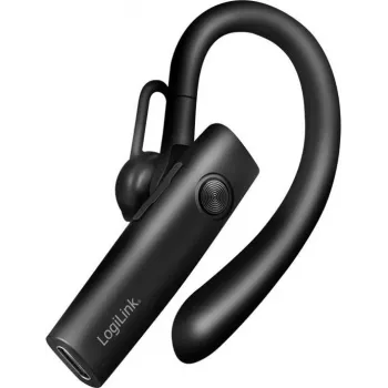 LogiLink BT0078 fülkampós Bluetooth 5.4 headset mikrofonnal, fekete