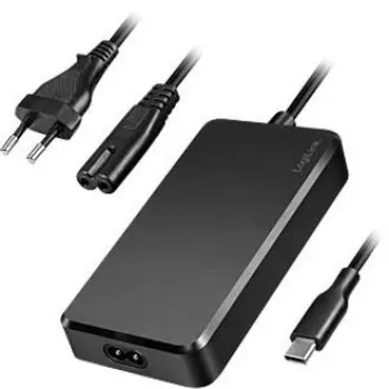 LogiLink 65W USB-C PD univerzális tápegység fix kábellel, fekete