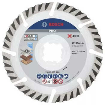 BOSCH POWERTOOLS PRO gyémánt vágótárcsa X-LOCK MultiMaterial, Ø 125 mm (2 darab, furat 22,23 mm)