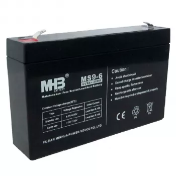 PowerWalker akkumulátor MHB MS9-6 6V 9Ah zárt ólom-sav akkumulátor UPS rendszerekhez