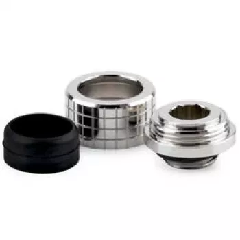 Thermal Grizzly DeltaMate tömlőcsatlakozó, sárgaréz - fényes nikkel, 14 mm-es merev tömlőkhöz, G1/4 inch menet