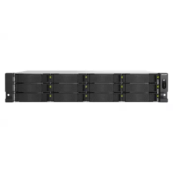 QNAP TS-H1465U-RP-8G 12 rekeszes 2U rackmount NAS Intel Xeon D-1622-vel, 16GB DDR4 ECC, 2x 10GbE, redundáns tápegység