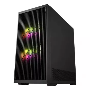Fortron M330 mini-tower PC ház edzett üveggel, fekete