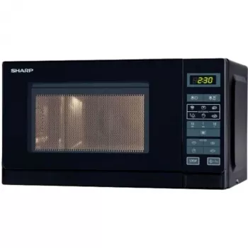 Sharp R-242(BK)W Solo mikrohullámú sütő – 20 liter – 800 W – fekete