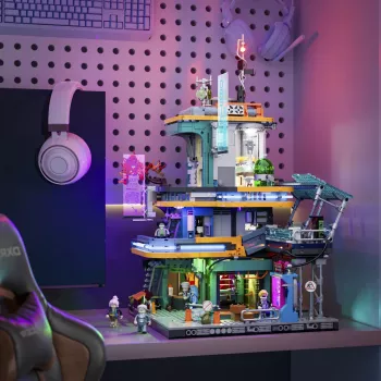 LUMIBRICKS Cyberpunk Neoncity – Apartment 1000 darabos kirakó