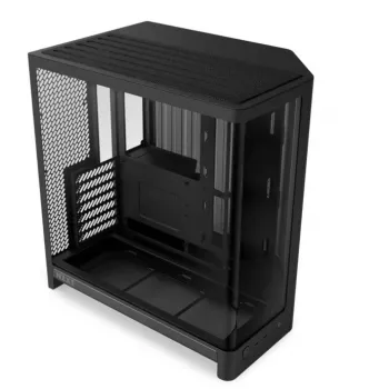 NZXT H6 2026 mid-tower airflow gamer ház fekete edzett üveg