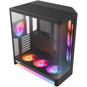 NZXT H6 RGB+ 2026 mid-tower airflow gaming ház fekete edzett üveg