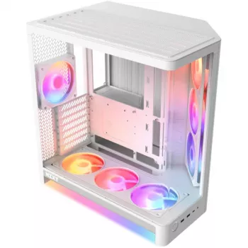 NZXT H6 RGB+ 2026 mid-tower airflow gaming ház fehér edzett üveg