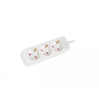 Lanberg PS0-03F-0150-W 3 aljzatos Schuko elosztó, 1,5m kábel, fehér