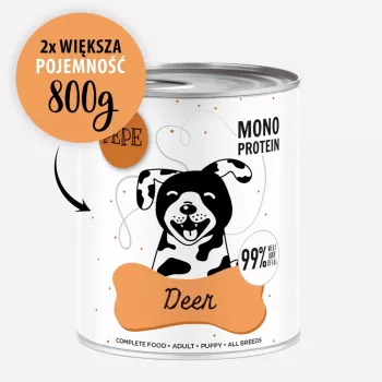 Paka Zwierzaka Pepe Jeleń nedves táp kutyáknak szarvashússal 800g