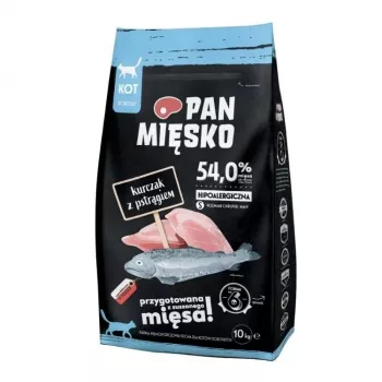 Pan Mięsko csirke pisztránggal S száraz macskatáp, 10 kg