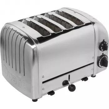 Dualit Vario 47030 4 rekeszes kenyérpirító, polírozott rozsdamentes acél, 2200 W, extra széles rések, kiolvasztás és bagel funkciók