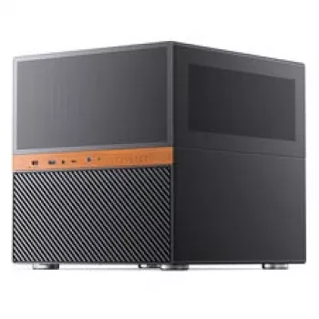 Jonsbo N6 NAS kockaház, Micro-ATX, acél/mesh, fekete