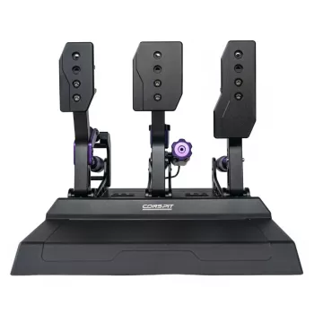Conspit CPP-Lite 3 pedálos szett load-cell fékkel, Hall-effektusos gáz- és kuplungpedállal, CNC alumínium, USB, PC