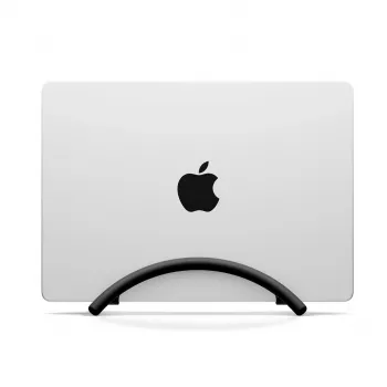 Twelve South BookArc Flex függőleges laptopállvány MacBookhoz és notebookokhoz, fekete eloxált alumínium, helytakarékos asztali dokkoló kábelkezeléssel
