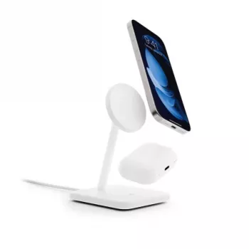 Twelve South HiRise 2 Deluxe Qi2 vezeték nélküli töltőállvány, fehér