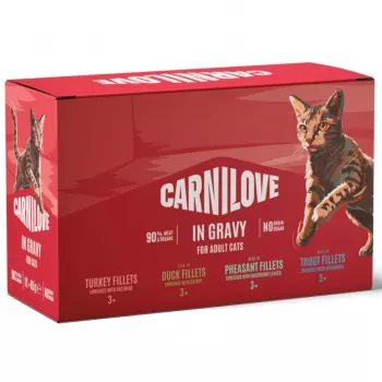 Carnilove macskás tasak szósszal, multipack 12x85g