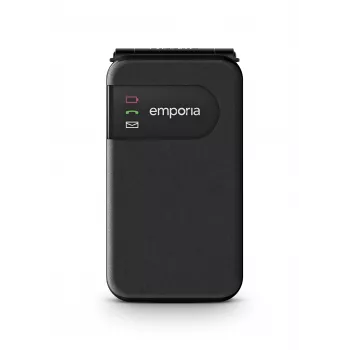 Emporia SIMPLICITYglam fekete (2025) időseknek készült mobiltelefon SOS-gombbal, 4G LTE, 2,8