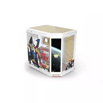 HYTE Y70 Touch Infinite Gundam Wing Edition mid-tower ház, dupla edzett üveg, 4K érintőképernyő, fehér