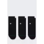 Stance Icon Quarter 3 darabos zoknicsomag - fekete