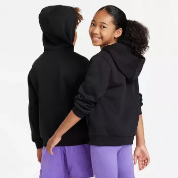 Nike Sportswear Club Fleece gyerek kapucnis pulóver fekete FD3004-010 S méret