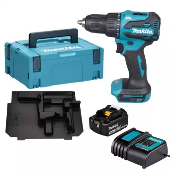 Makita DHP490SF1J 18V LXT kefe nélküli ütvefúró-csavarozó 3.0Ah akkumulátorral, töltővel és Makpac-kofferrel
