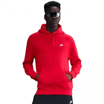 Nike Club Fleece férfi kerek nyakú melegítő felső University Red