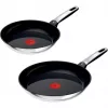 Tefal Emotion rozsdamentes acél serpenyőkészlet, 2 részes, 24/28 cm