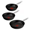Tefal Experience alumínium serpenyőkészlet, 3 részes, fekete, 20/24/28 cm