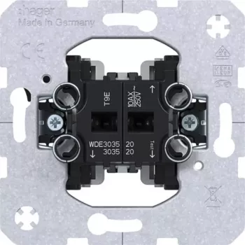 Hager WDE303520 redőny-/zsaluzókapcsoló mechanikus és elektromos reteszeléssel, polárfehér