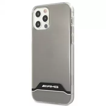 AMG AMHCP12MTCBW iPhone 12/12 Pro átlátszó keménytok elektroplattírozott fekete és fehér