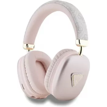 GUESS PU-bőr 4G Triangle Logo Bluetooth sztereó fejhallgató rózsaszín