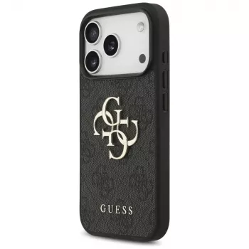 GUESS 4G Big Logo védőtok iPhone 17 Pro / 18 Pro-hoz - fekete