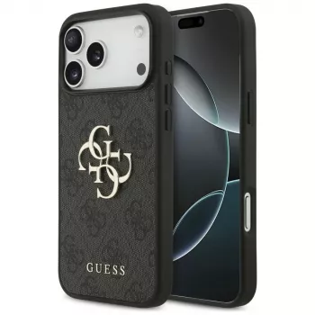 GUESS 4G Big Logo tok iPhone 17 Pro Max / 18 Pro Max-hoz - fekete