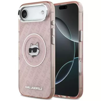 Karl Lagerfeld IML Choupette Head Logo MagSafe tok iPhone Air-hez rózsaszín