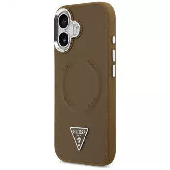 GUESS Triangle Logo MagSafe tok iPhone 17-hez - barna