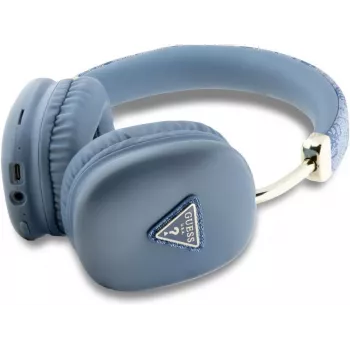 GUESS 4G Triangle logós vezeték nélküli fejhallgató Bluetooth 5.3 kék