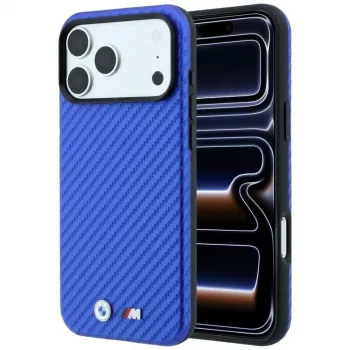 BMW M Carbon fém logós MagSafe tok iPhone 18 Pro Max / 17 Pro Max készülékhez - kék