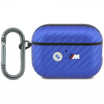 BMW M Carbon Metal Logo Case for AirPods Pro 3, Light Blue