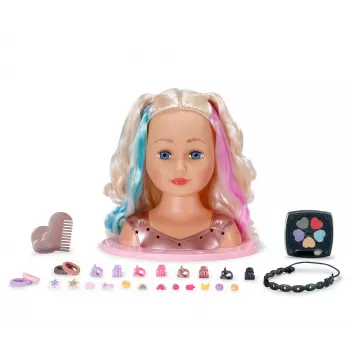 BABY born Styling Head Rainbow, smink- és hajformázó fej