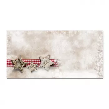 Sigel DU049 karácsonyi boríték DIN lang (DL, 110 x 220 mm), Winter Chalet, barna/piros, 90 g/m²