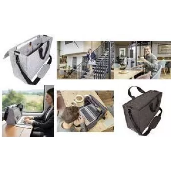 SIGEL Business filctáska Desk Sharing Bag Workspace M/L, szintetikus filc, 2 fogantyú, antracit