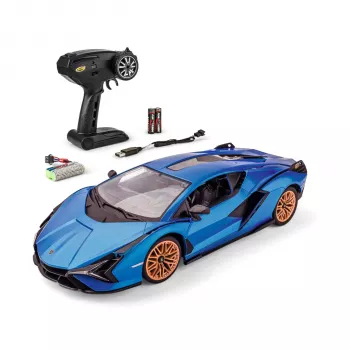 Tamiya Carson 1:14 Lamborghini Sian FKP 37 2.4GHz RTR RC autó kék