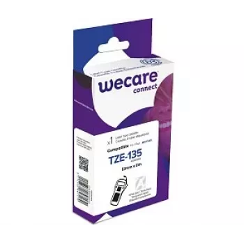 ARMOR WECARE Brother TZe-135 kompatibilis fehér átlátszó címkeszalag 12mm x 8m