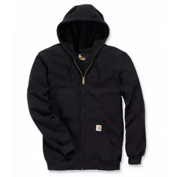 Carhartt férfi közepes súlyú kapucnis cipzáras pulóver fekete 463835