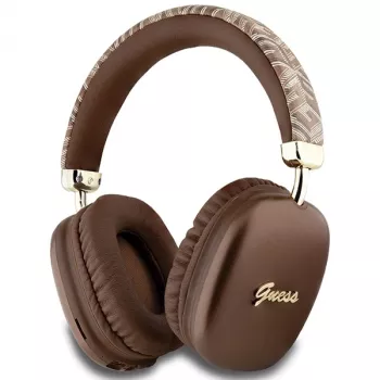 GUESS GUE003639 Gcube Metallic Script Logo fejhallgató Bluetooth vezeték nélküli, barna