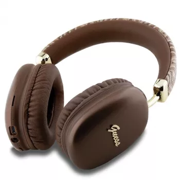 GUESS GUE003639 Gcube Metallic Script Logo fejhallgató Bluetooth vezeték nélküli, barna