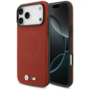 BMW M FW Metal Logo MagSafe tok iPhone 17 Pro Max készülékhez, piros